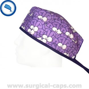Surgical Caps Purple Brains - 812