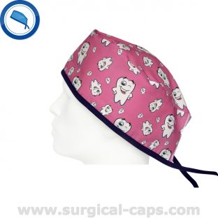 Surgical Caps Dentists Tooth in Pink 636