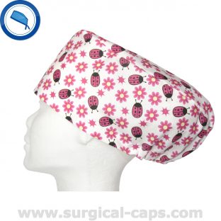 Surgical Caps Women Pink Ladybug - 142